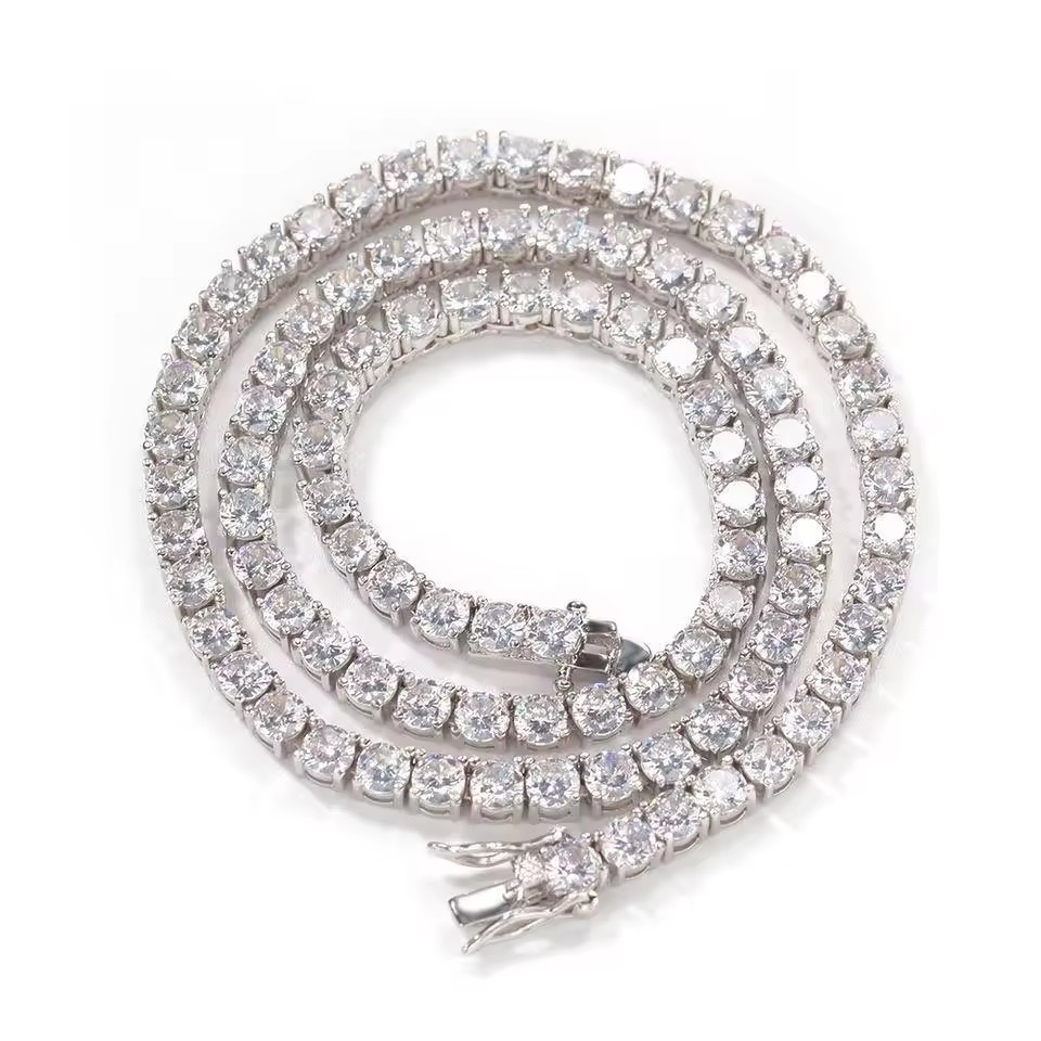 classic diamond tennis necklace