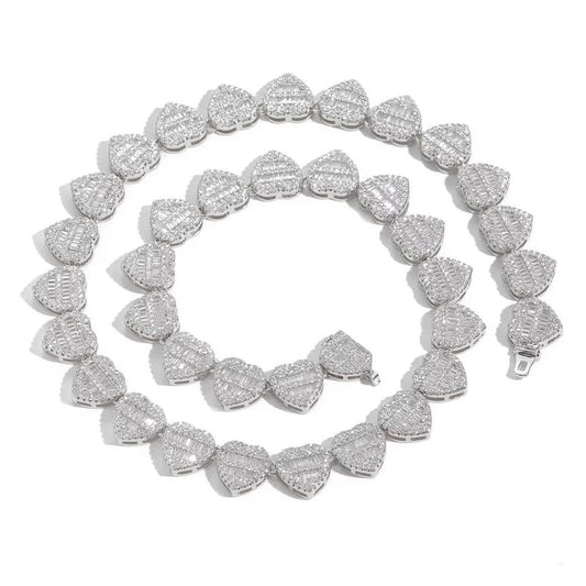 Diamond Heart Link Necklace