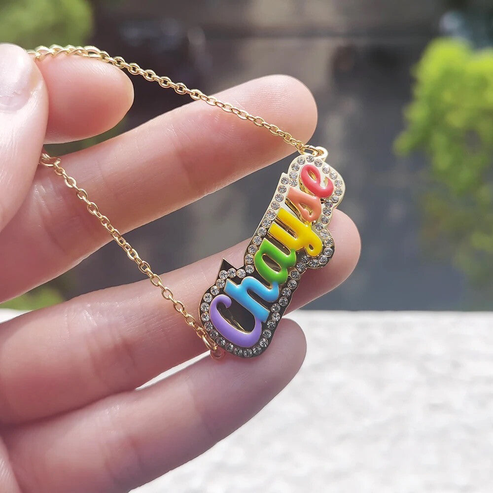 rainbow custom necklace