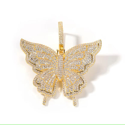 Baguette Butterfly Pendant