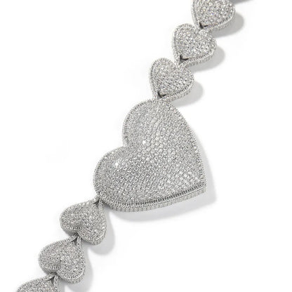 Glacier Heart Link Necklace