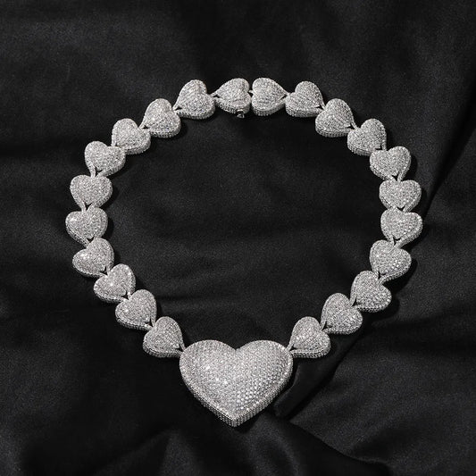 Glacier Heart Link Necklace