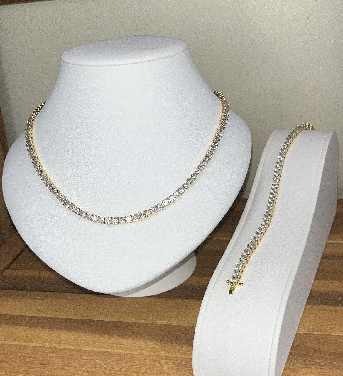 tennis necklace set